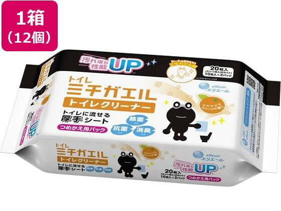 大王製紙 エリエール ミチガエルトイレクリーナー つめかえ用 20枚 12個[代引不可]