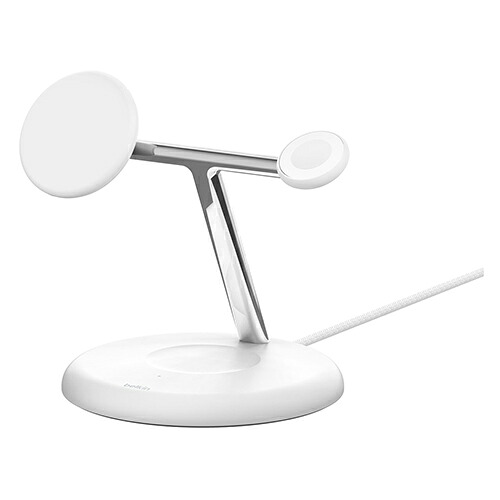 BELKIN WIZ023dqWH ホワイト BOOST↑CHARGE PRO Qi2 3-in-1 ワイヤレス充電スタンド WIZ023DQWH