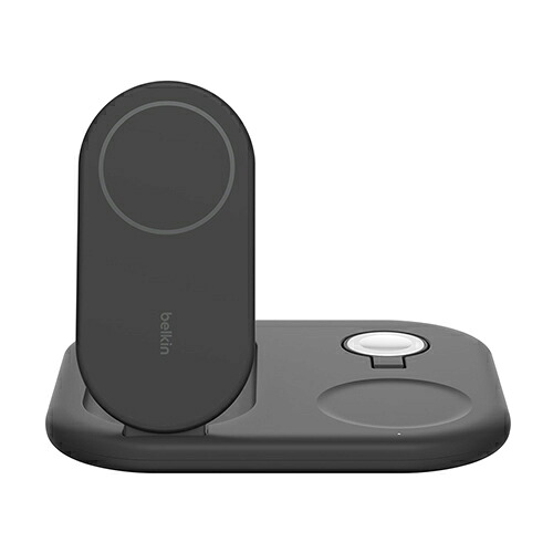 BELKIN WIZ029dqBK ブラック BOOST↑CHARGEQi2 3-in-1マグネット折りたたみ式ワイヤレス充電器 15W WIZ029DQBK