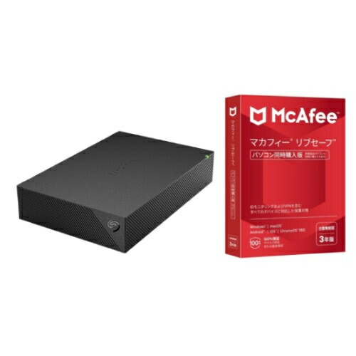 バッファロー BUFFALO HD-SGDA8U3-B Seagate製ドライブ内蔵 CMR方式採用 HDD 8TB + マカフィー リブセーフ 3年 同時購入版