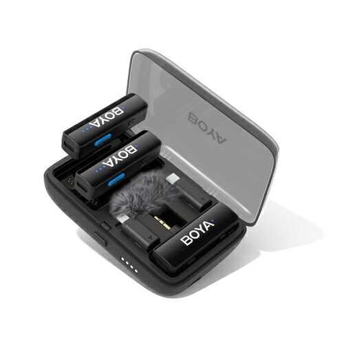 BOYA ボーヤ BOYA LINK(ブラック) コンパクト オールインワン ワイヤレスマイク USB Type-C、Lightningコネクタ対応 BOYALINK｜イーベストPC・家電館