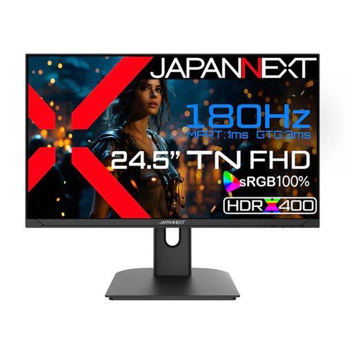 【長期保証付】ジャパンネクスト JAPANNEXT JN-245GT180FHDR 24.5型 フルHDゲーミングモニター 180Hz JN245GT180FHDR|イーベストPC・家電館