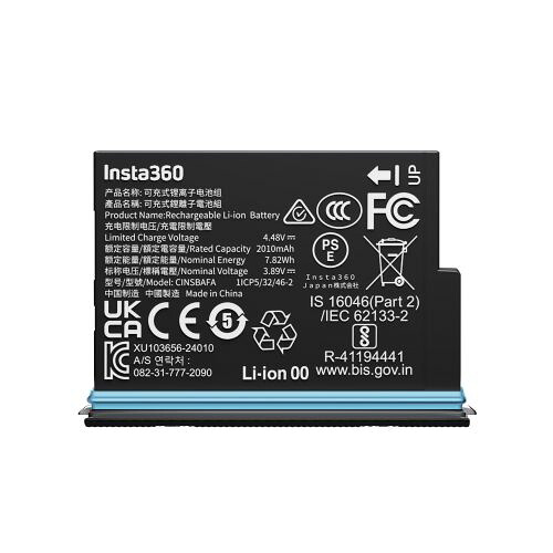 【対象ショップ限定 先着フラッシュクーポン】Insta360 Insta360 X4 Air バッテリー グラファイトブラック 対象製品：X4 Air CINSBAFA 国内正規品 CINSBAFA