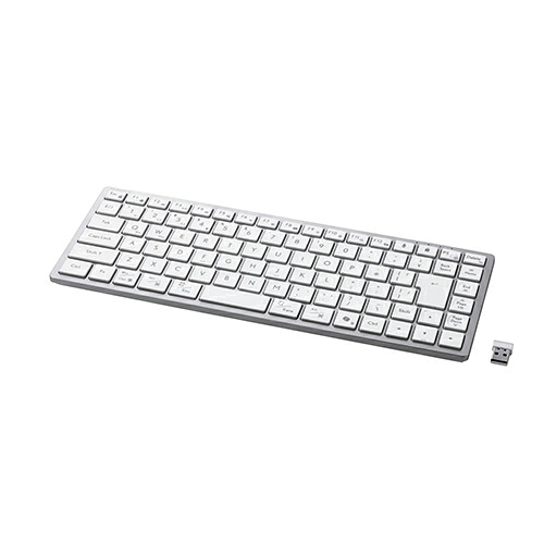 エレコム(ELECOM) TK-PN1075MPWH ホワイト テンキーレス ﾜｲﾔﾚｽｷｰﾎﾞｰﾄﾞ Bluetooth & 無線2.4GHz両対応 日本語配列 超薄型 充電式 Precisionist