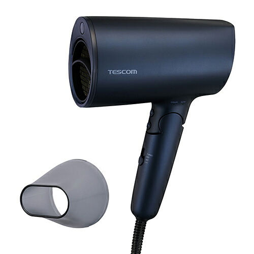 【長期保証付】テスコム(TESCOM) TD713A-A ネイビー ドライヤー 大風量 速乾 温度センサー 熱ダメージ配慮 マイナスイオン 1300W 折りたたみ クールショット|イーベストPC・家電館