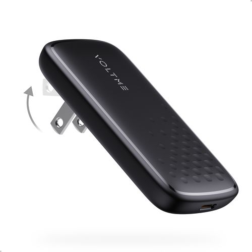 ボルトミー(VOLTME) V2099 ブラック USB急速充電器 Revo 65 EVO USB PD ﾊﾟﾜｰﾃﾞﾘﾊﾞﾘｰ 対応 65W USB-C×1ﾎﾟｰﾄ USB-C端子ｹｰﾌﾞﾙ付き 折りたたみ式ﾌﾟﾗｸﾞ