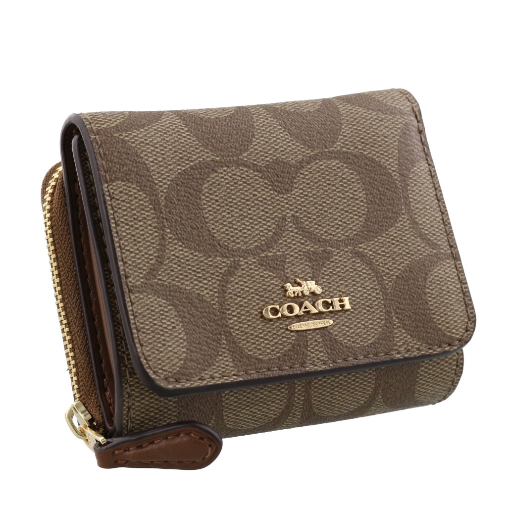 Coach Outlet コーチアウトレット 二つ折り札入 レディース カーキ サドル F41302 Ime74 Effie Europe Com