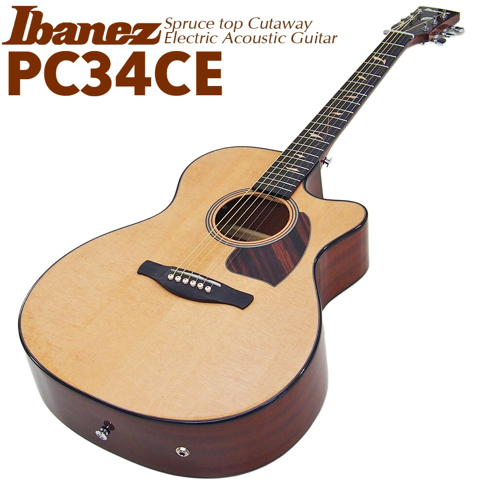 楽天市場】Ibanez アイバニーズ PC14MHCE WK エレアコ