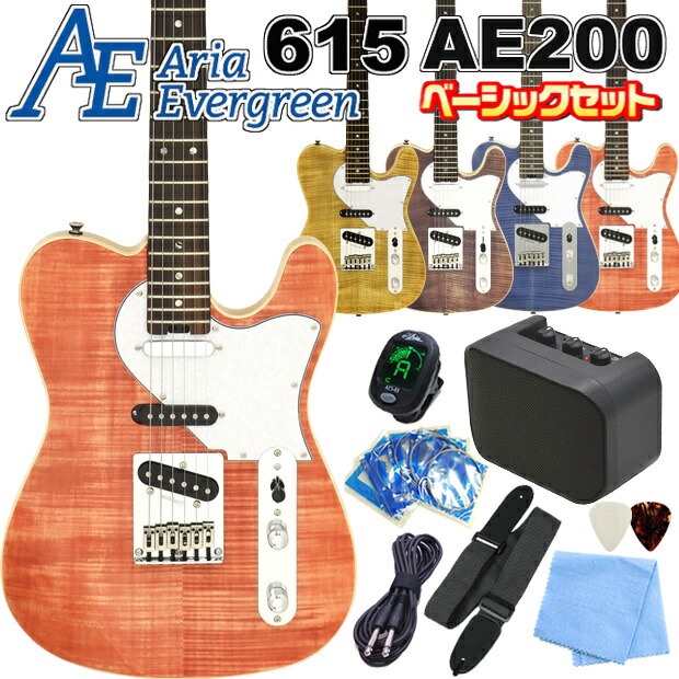 楽天市場】エレキギター 初心者セット 入門セット AriaProII 615 AE200