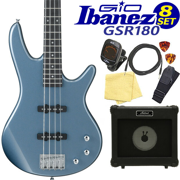 Gio Ibanez GSR180-BEM アイバニーズ 4弦エレキベース 入門8点セット【ベース初心者】画像