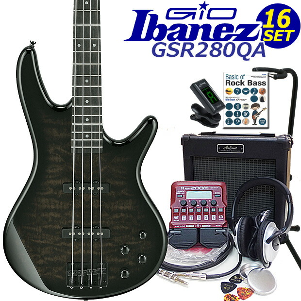 最大84％オフ！ Gio Ibanez GSR280QA-TKS アイバニーズ 4弦エレキ