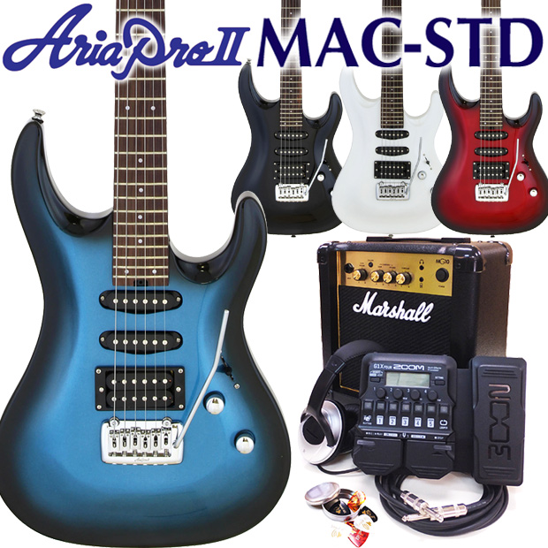 【楽天市場】エレキギター 初心者セット AriaProII MAC-STD 15点