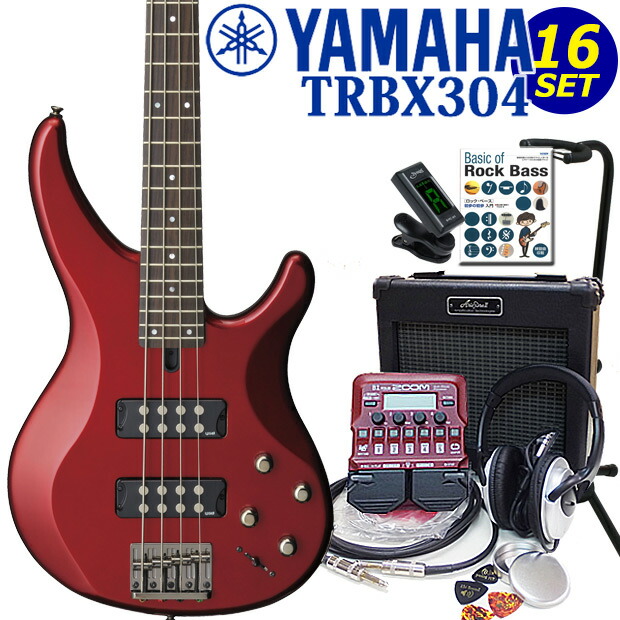 Yamaha TRBX304 エレキベース レッド Yamaha TRBX304 4-String Electric Bass Candy Apple Red