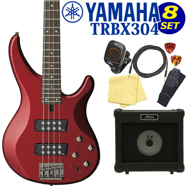 Yamaha TRBX304 (BL)　ケース付き Yamaha TRBX304 Bass Guitar and Gig Bag Bundle - Mist Green