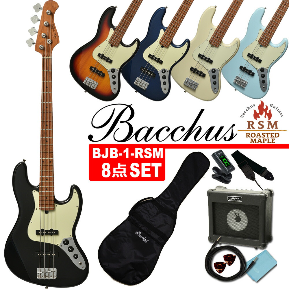 楽天市場】Bacchus BJB-1-RSM/M バッカス エレキベース 初心者 入門