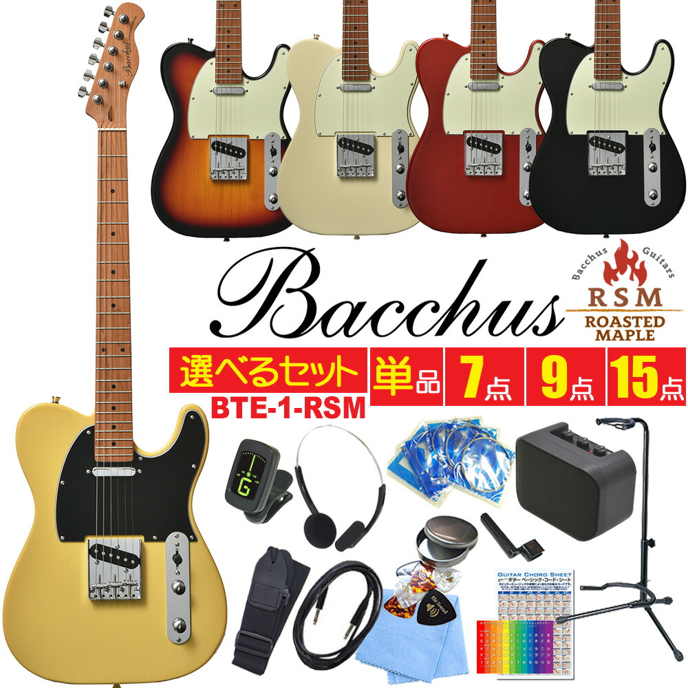 【Bacchus】エレキギターセット Bacchus BST-1-RSM/M エレキギター初心者14点セット 【VOXアンプ付き