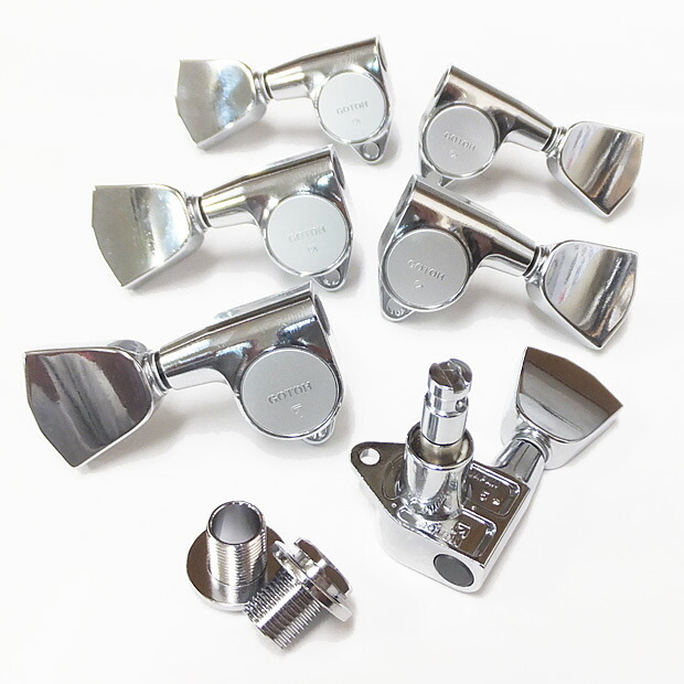 GOTOH ゴトー ギター ペグ SG301MG 04 マグナムロック C(クロ-ム) L3R3 両側 6個セット【SG301MG-04/C/L3R3】