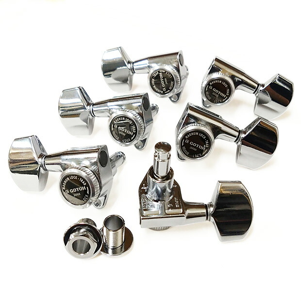 GOTOH ゴトー ギター ペグ SG301MG-T 01 マグナムロック・トラッド C(クローム) L3R3 両側 6個セット【SG301MG-T-01/C/L3R3】