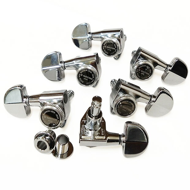 GOTOH SG301 MG-T AB20 C(クローム) マグナムロック・トラッド ゴトーギターペグ 両側 L3R3 6個セット【SG301MGT-AB20/C/L3R3】