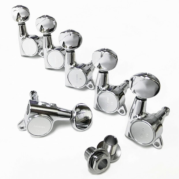 GOTOHペグセット SG381-07L/CR H.A.P.M 6個セット新品 Amazon | ゴトー ペグ GOTOH SG381 MG 07 C L6 クローム