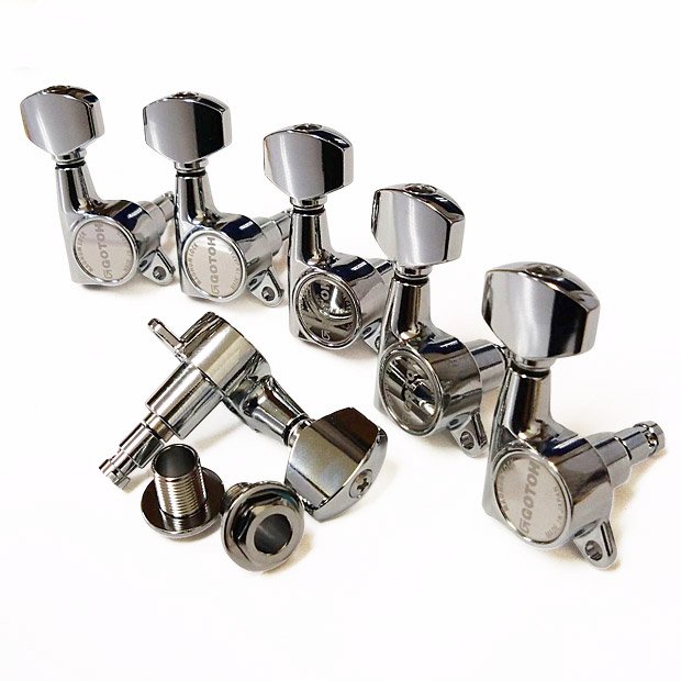 GOTOH SG381 MG AB07 マグナムロック C(クローム) ゴトー ギター ペグ L6 片側 6個セット【軽量アルミボタン】【SG381MG-AB07/C/L6】