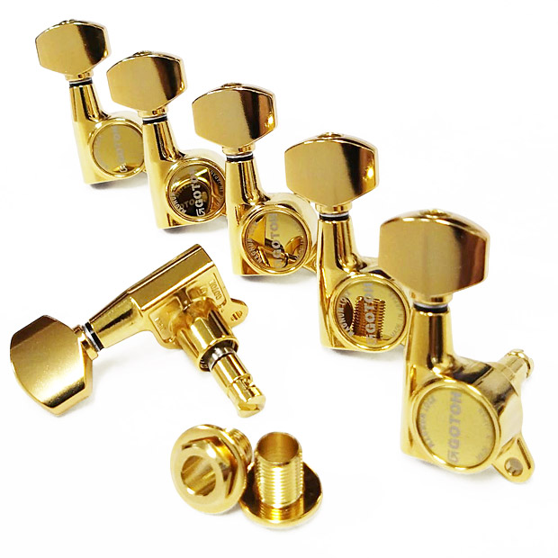 GOTOH SG381 MG AB07 マグナムロック G(ゴールド) ゴトー ギター ペグ L6 片側 6個セット【軽量アルミボタン】【SG381MG-AB07/G/L6】|EbiSoundオンラインショップ