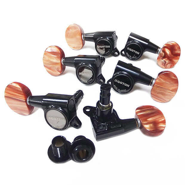 GOTOH ゴトー ギター ペグ SG381MG マグナムロック P2 B(ブラック) L3R3 両側 6個セット【SG381MG-P2/B/L3R3】|EbiSoundオンラインショップ