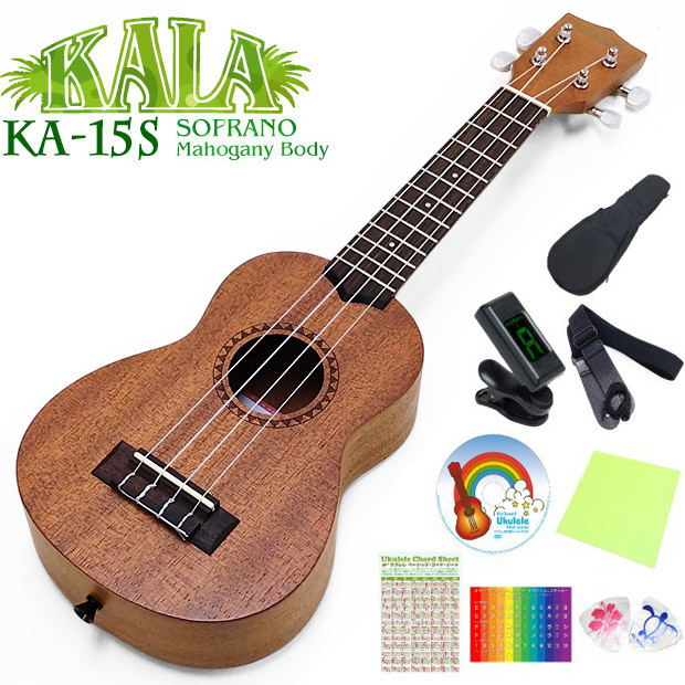 KARA ウクレレ　美品　チュナー付き 楽天市場】KALA カラ ウクレレ KA-15T テナー チューナー付 マホガニー