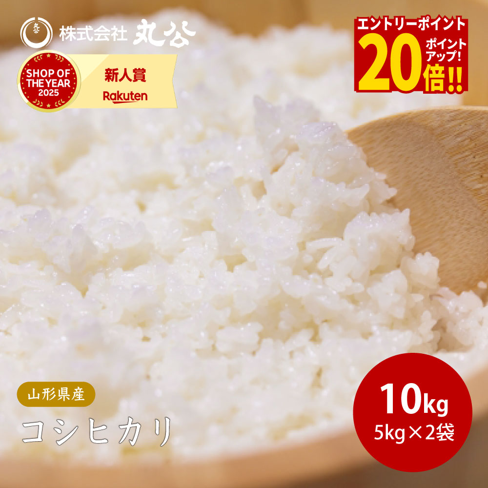 楽天市場】令和7年産 コシヒカリ 10kg 5kg×2袋 お米 白米 山形県産