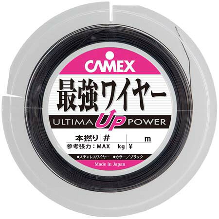 釣益荒男 【CAMEX】 ULTIMA 最強導線 19本撚り 50m ＃30 黒いこと