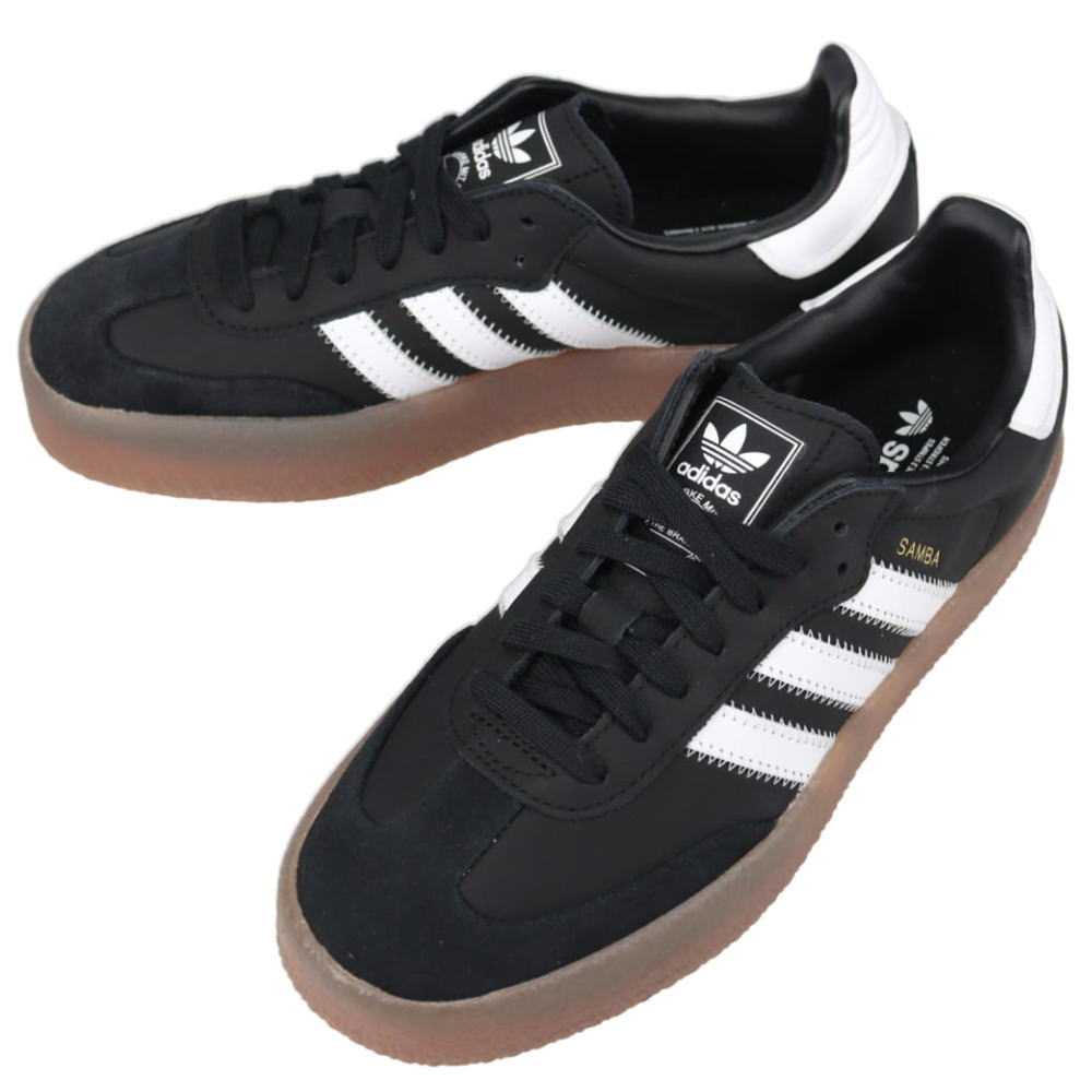 ４月限定！最大全額ポイント還元※要エントリー 定番 アディダス adidas スニーカー サンベエ W SAMBAE W Cブラック/Fホワイト/Gメタリック JI1350【GIOK】 12,012円