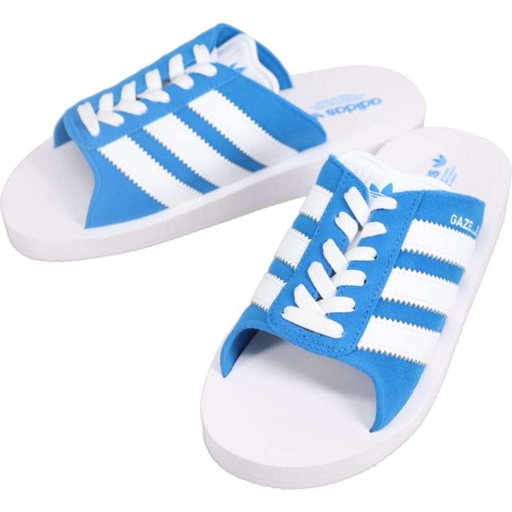 ７月限定！最大全額ポイント還元※要エントリー アディダス adidas サンダル ガゼルビーチスライド GAZELLE BEACH SLIDES ブルーバード/フットウェアホワイト/フットウェアホワイト JQ7425 【GIOK】｜EBiSUYA パトリック （PATRICK）店