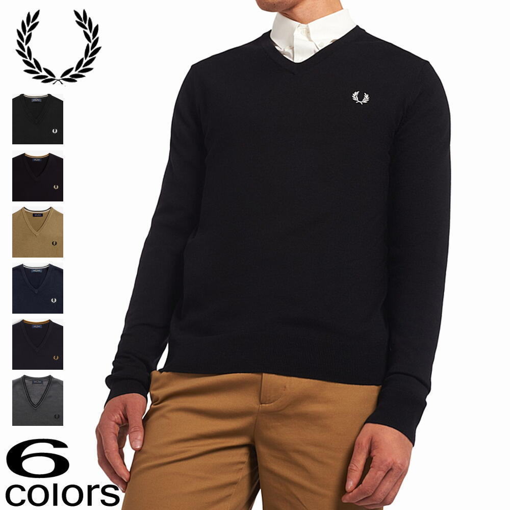 ４月限定！最大全額ポイント還元※要エントリー 定番 フレッドペリー FRED PERRY クラシック Vネック ジャンパー Classic V-Neck Jumper K9600 102 198 363 608 795 Q48 ［WA］【GGOM】