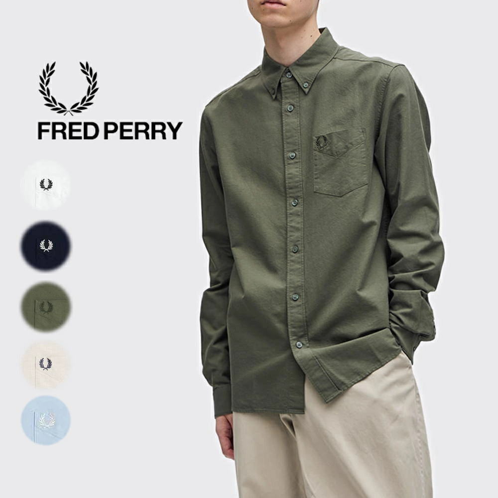 FRED PERRY オリーブグリーン　シャツドレス　シャツワンピース　UK10 FRED PERRY オリーブグリーン シャツドレス シャツワンピース