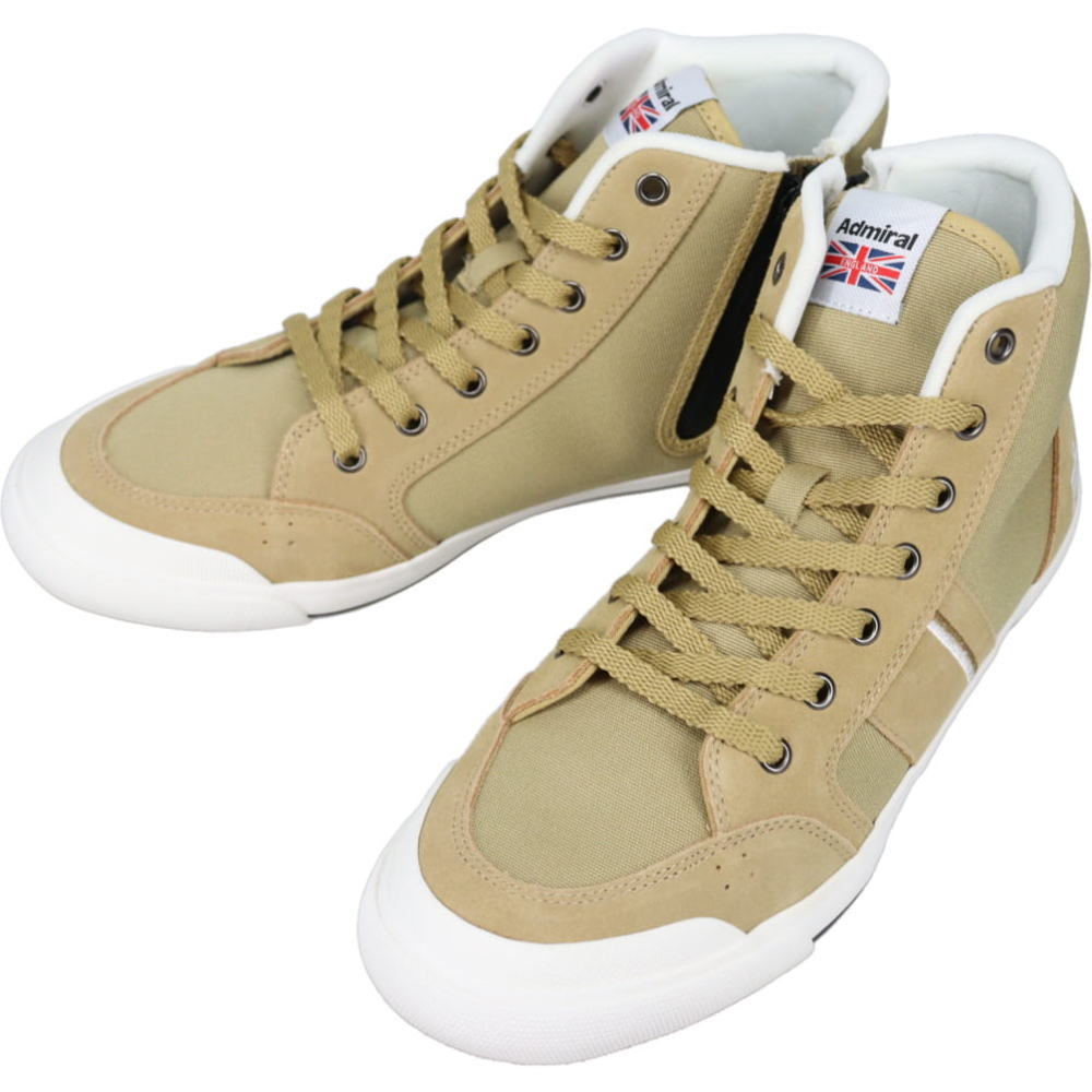 ７月限定！最大全額ポイント還元※要エントリー アドミラル Admiral スニーカー イノマーハイ INOMER HI ベージュ Beige AD603【GKOI】｜EBiSUYA パトリック （PATRICK）店