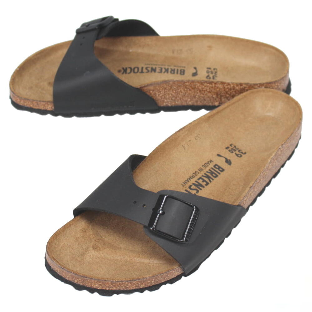 ４月限定！最大全額ポイント還元※要エントリー 定番 ビルケンシュトック BIRKENSTOCK サンダル マドリッド Madrid ブラック 0040793 ナロー幅【GHOK】