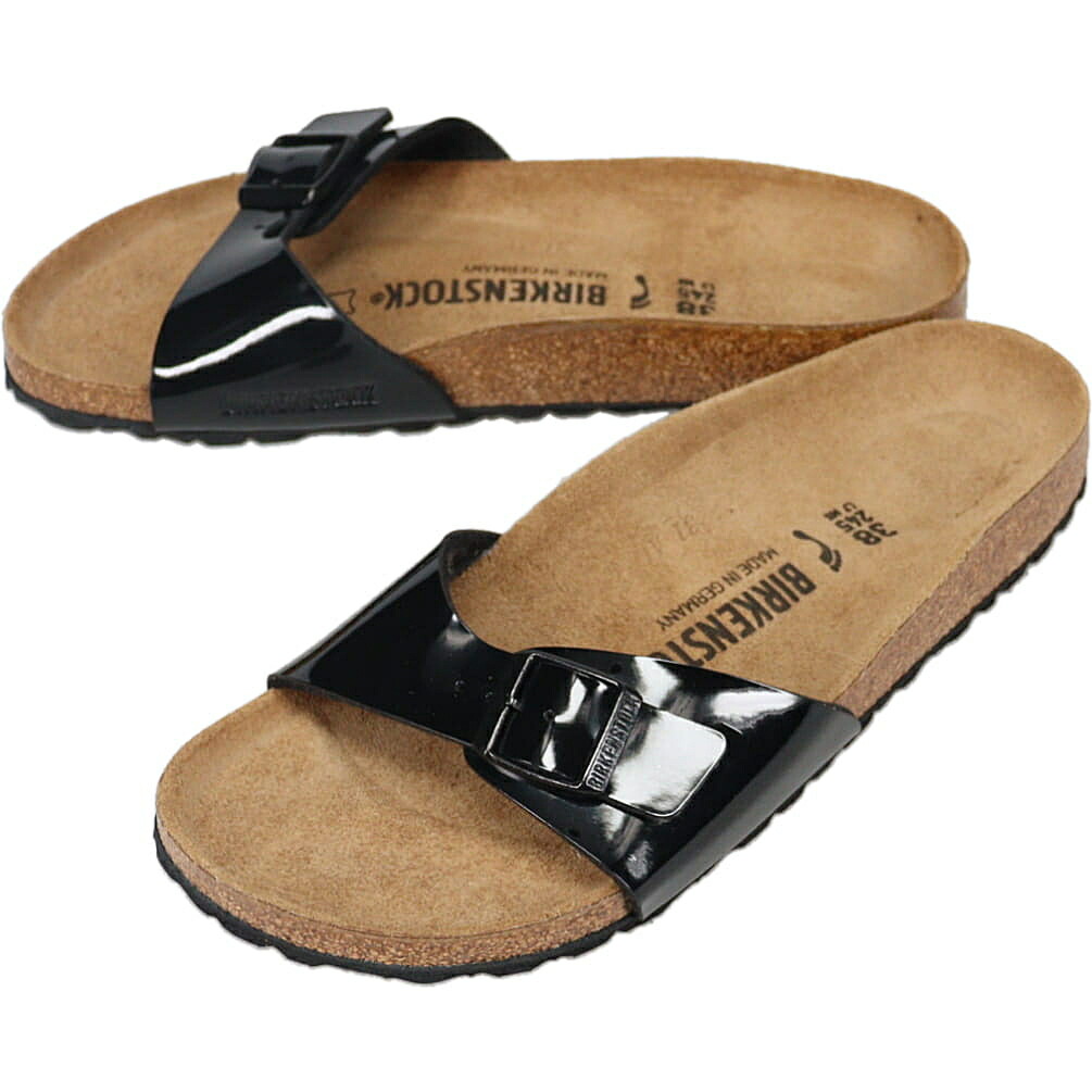 ４月限定！最大全額ポイント還元※要エントリー ビルケンシュトック BIRKENSTOCK サンダル マドリッド Madrid ブラックパテント 40303 ナロー幅【GJOH】