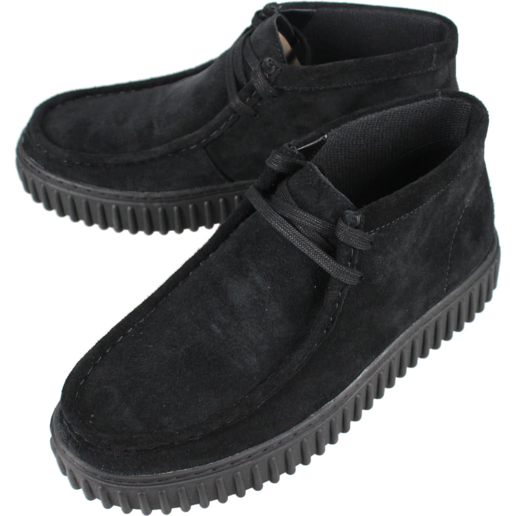 ４月限定！最大全額ポイント還元※要エントリー クラークス Clarks トーヒル ハイTorhill Hi ブラックスエード 26173664【GHON】