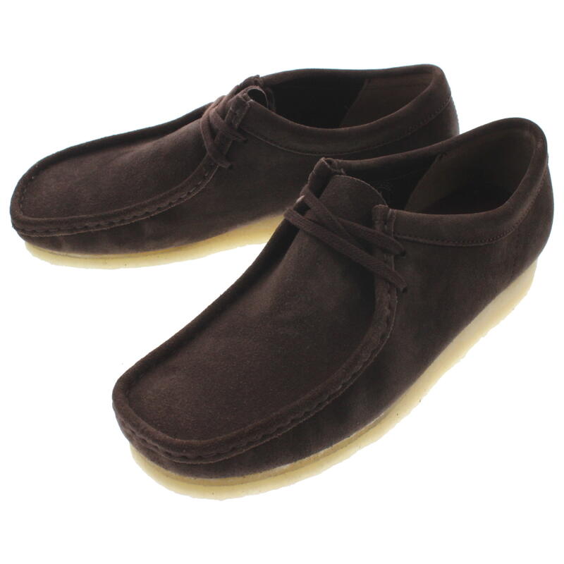 clarks dark brown wallabees