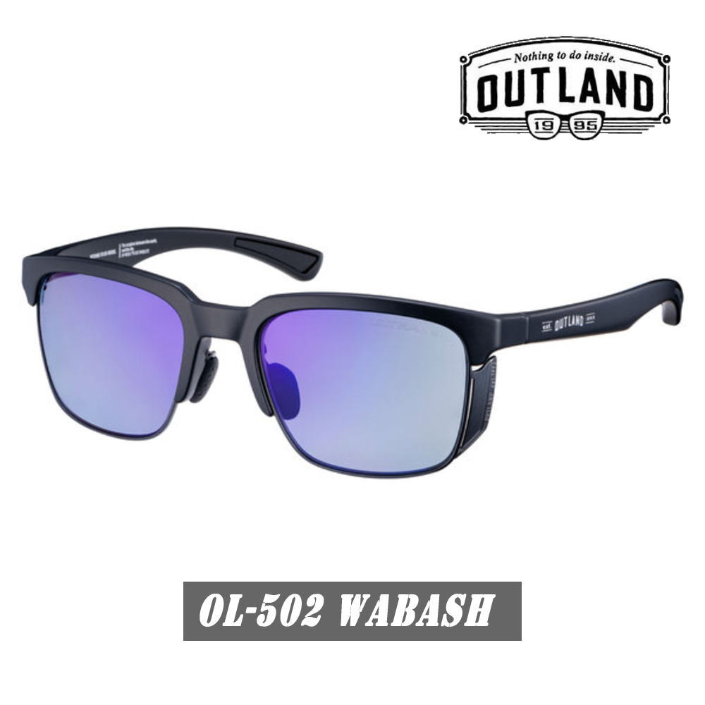 ４月限定！最大全額ポイント還元※要エントリー アウトランド OUT LAND サングラス ウォバッシュ WABASH OL-502 MBK マットブラック【GIOM】