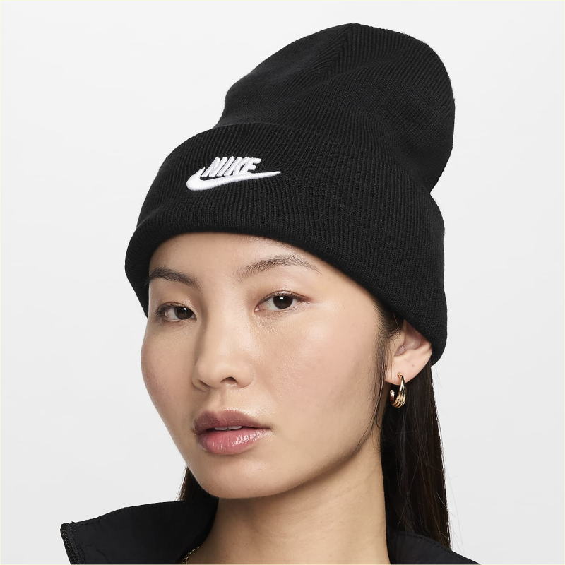 NIKE ニット帽 ビッグスウッシュ USA製 中田圭祐 菅田将暉 90s NIKE ナイキ ニット帽 黒