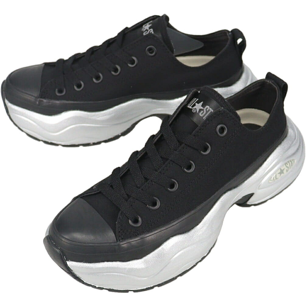 ７月限定！最大全額ポイント還元※要エントリー コンバース CONVERSE スニーカー オールスター R サージトレーナー MT オックス ALL STAR R SURGETRAINER MT OX ブラック/メタリックシルバー BLK/MSV【GJOG】｜EBiSUYA パトリック （PATRICK）店