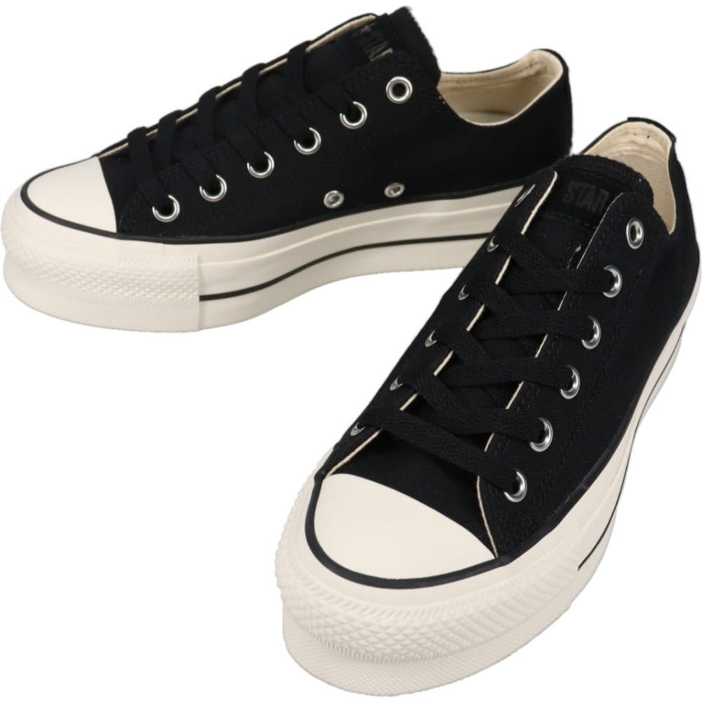 ４月限定！最大全額ポイント還元※要エントリー コンバース CONVERSE スニーカー オールスター アール リフテッド PS オックス ALL STAR R LIFTED PS OX ブラック【GJOH】