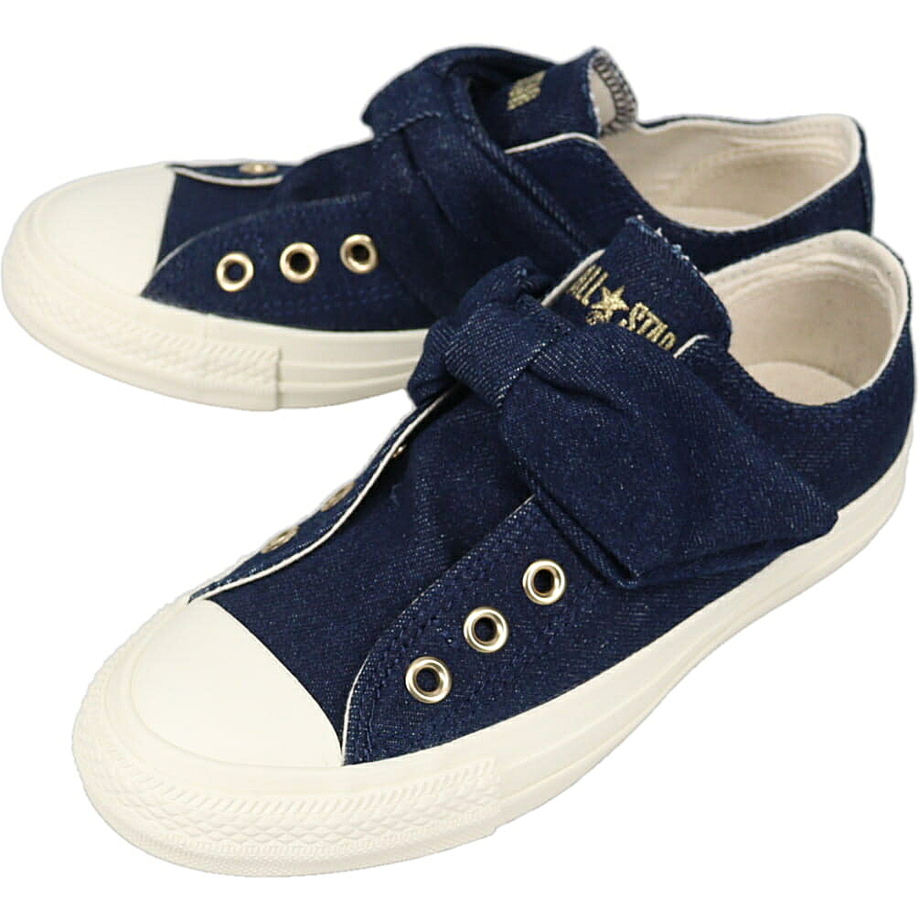 ４月限定！最大全額ポイント還元※要エントリー コンバース CONVERSE スニーカー オールスター リボンストラップ オックス ALL STAR RIBBONSTRAP DM OX ネイビー 5SE966【GJFG】