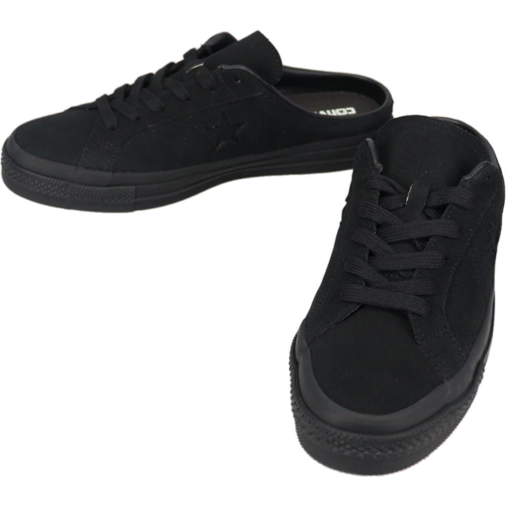 コンバース CONVERSE スニーカー ワンスター スエード ミュール ONE STAR SUEDE MULE ブラックモノクローム BLKMONO 33702981【GKOJ】｜EBiSUYA パトリック （PATRICK）店