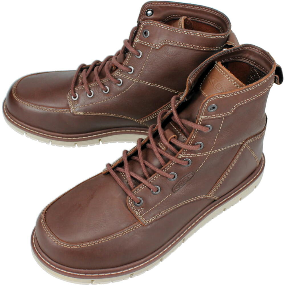 ７月限定！最大全額ポイント還元※要エントリー キーン KEEN メンズ ワークブーツ サンノゼ シックス (ソフトトゥ) SAN JOSE 6" (SOFT TOE) ジンジャーブレッド/オフホワイト 1020146D 【GHOF】｜EBiSUYA パトリック （PATRICK）店