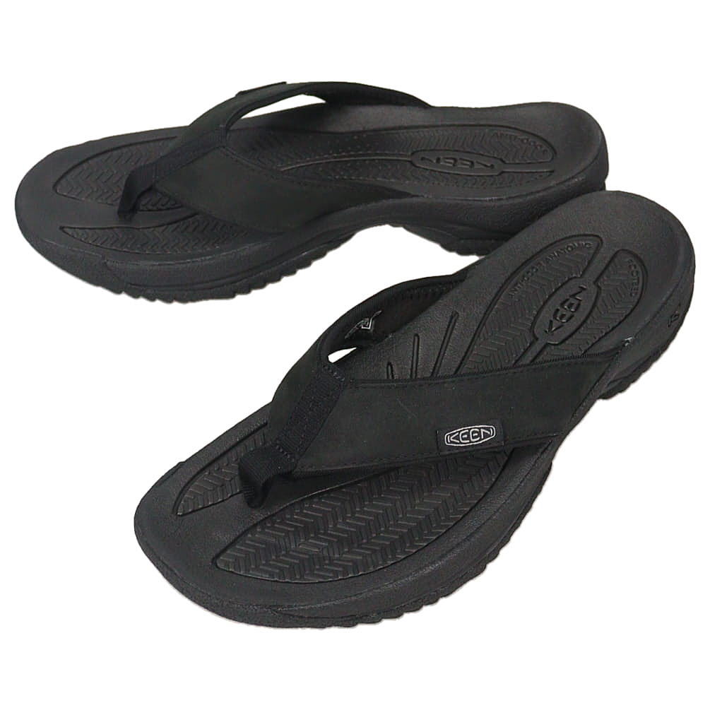 ４月限定！最大全額ポイント還元※要エントリー キーン KEEN メンズ サンダル コナ フリップ ティージー KONA FLIP TG ブラック/スチールグレー 1029144 【GJOH】