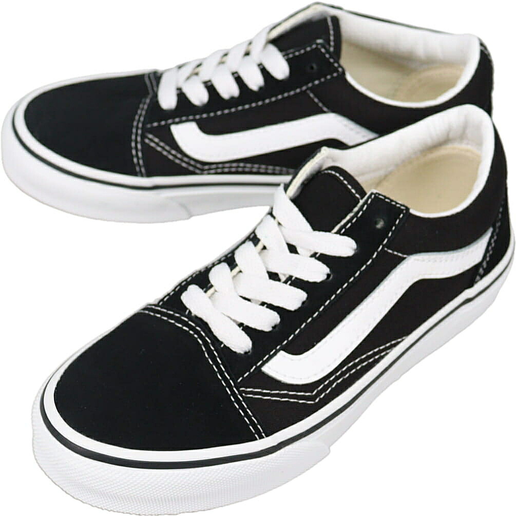 ４月限定！最大全額ポイント還元※要エントリー ヴァンズ VANS スニーカー キッズ オールドスクール Old Skool ブラック/トゥルーホワイト VN000W9T6BT 子供【GKOH】