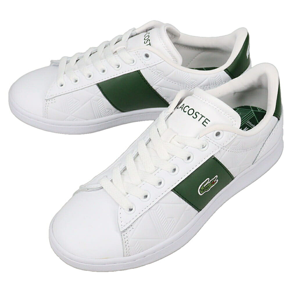 ４月限定！最大全額ポイント還元※要エントリー ラコステ LACOSTE スニーカー CARNABY SET 1252 APAC SFA 49SFA0039 1R5 ホワイト/DKグリーン【GJOH】 13,024円