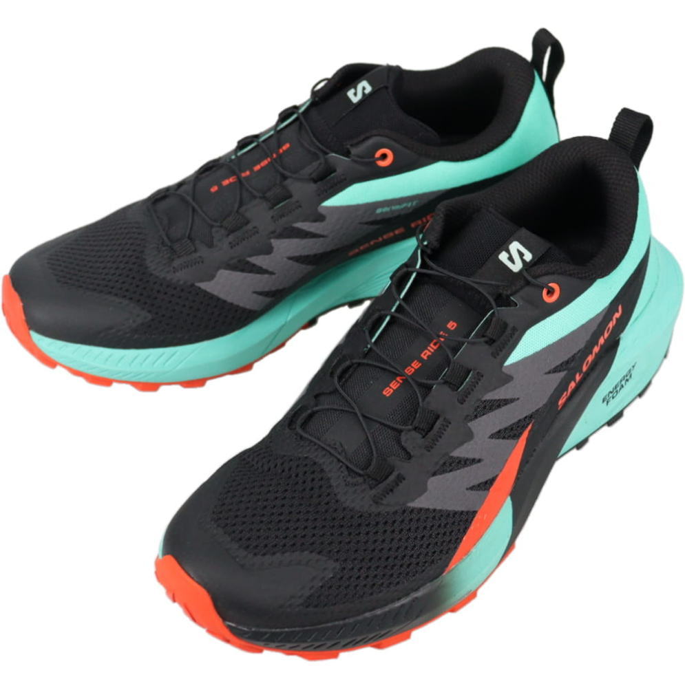 ４月限定！最大全額ポイント還元※要エントリー サロモン salomon メンズ トレイルランニングシューズ センス ライド 5 SENSE RIDE 5 ブラック/ベイ/チェリートマト 476982 アウトドア 【GIOM】